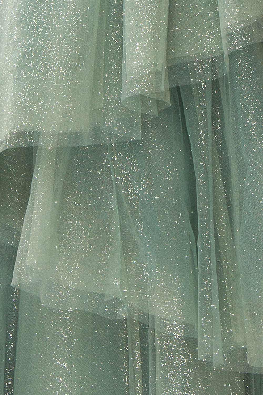 Cody Teal | Maxi One Shoulder Dress with Glitters
