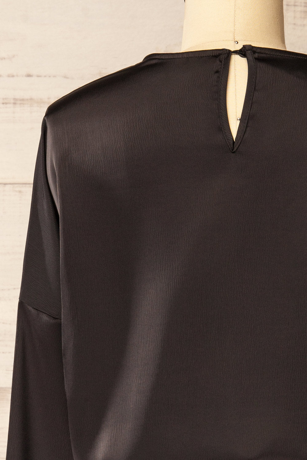 Combault Black | Silky Long Sleeved Dress