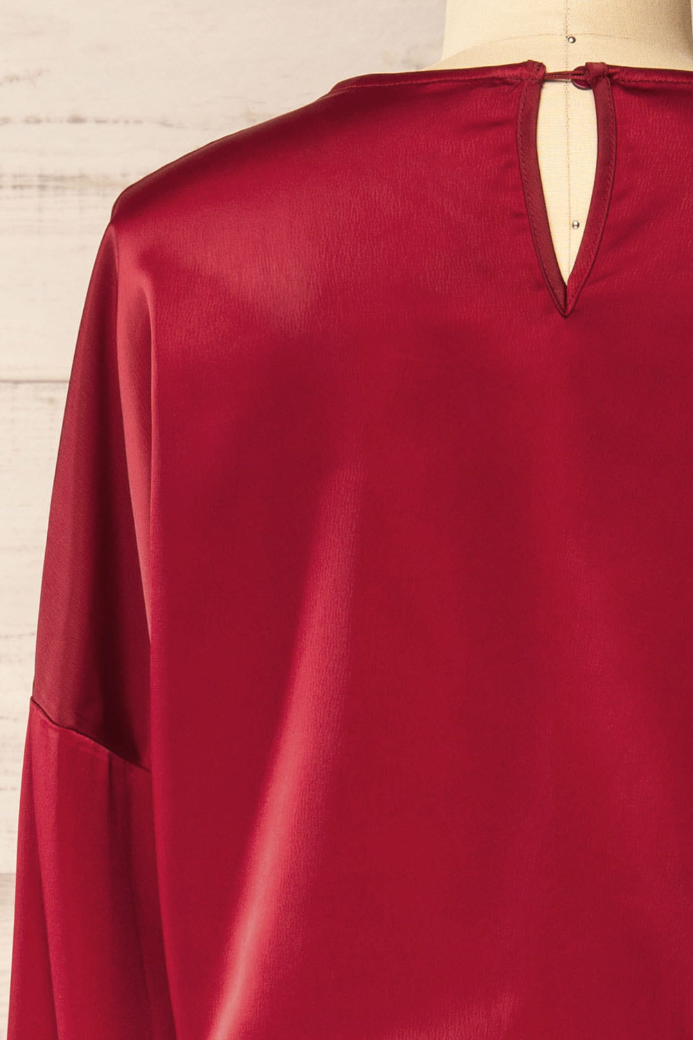Combault Burgundy | Silky Long Sleeved Dress