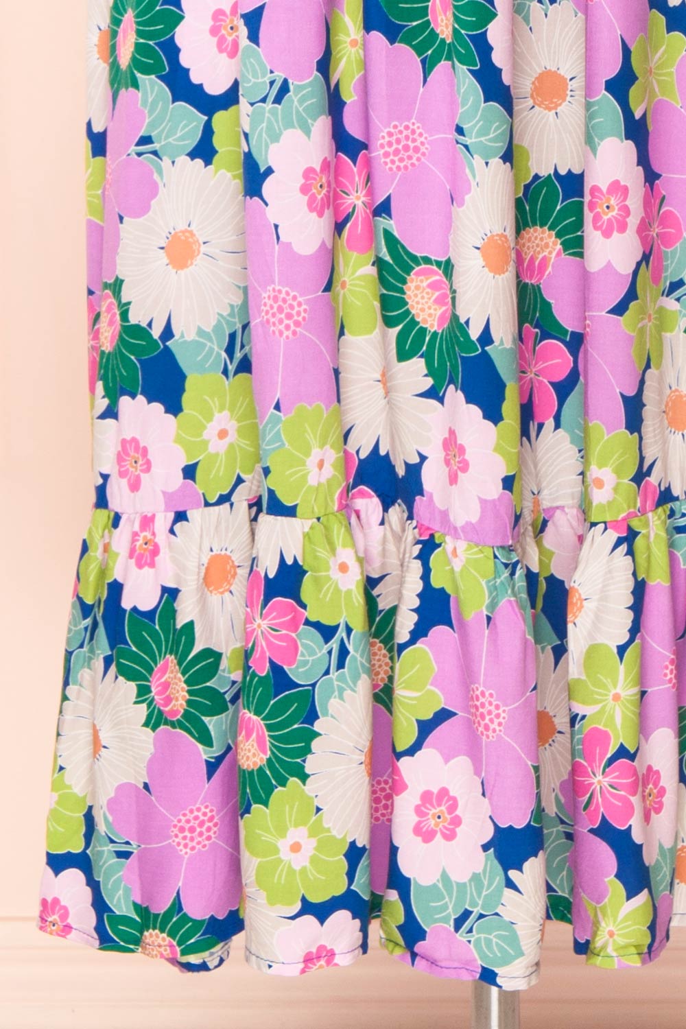 Cornelia | Colourful Floral Midi Dress with an Empire Waist