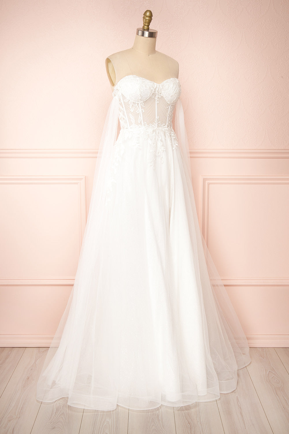 Cossette | Strapless Corset Maxi Wedding Dress