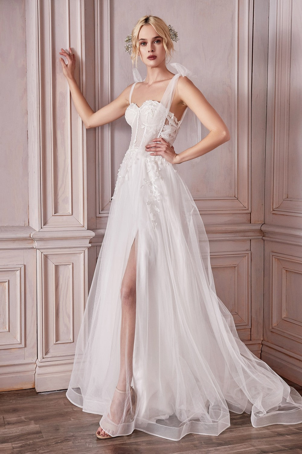 Cossette | Strapless Corset Maxi Wedding Dress
