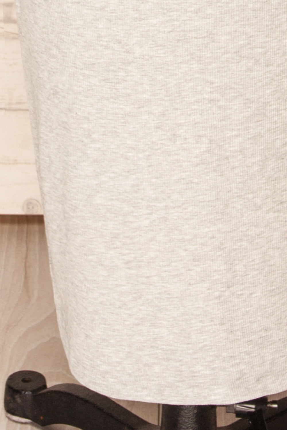 Daegu Grey | Long Fitted Ribbed Dress