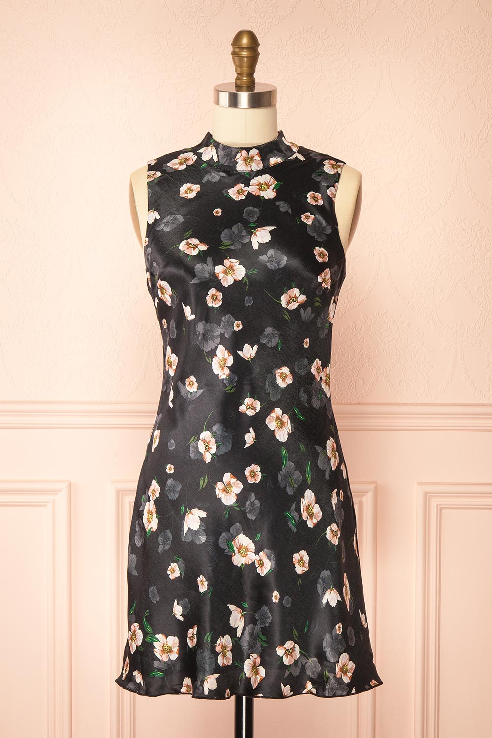 Dalilah | Short Floral Dress with Open Back