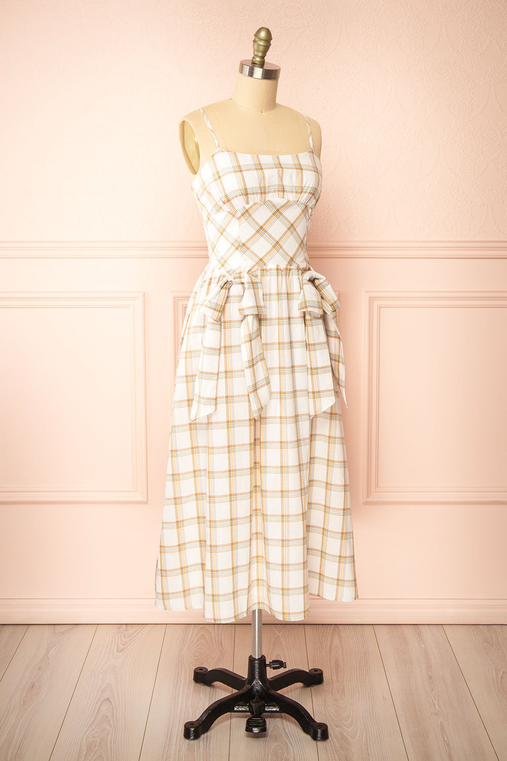 Dalonia | Long Plaid Dress w/ Bows