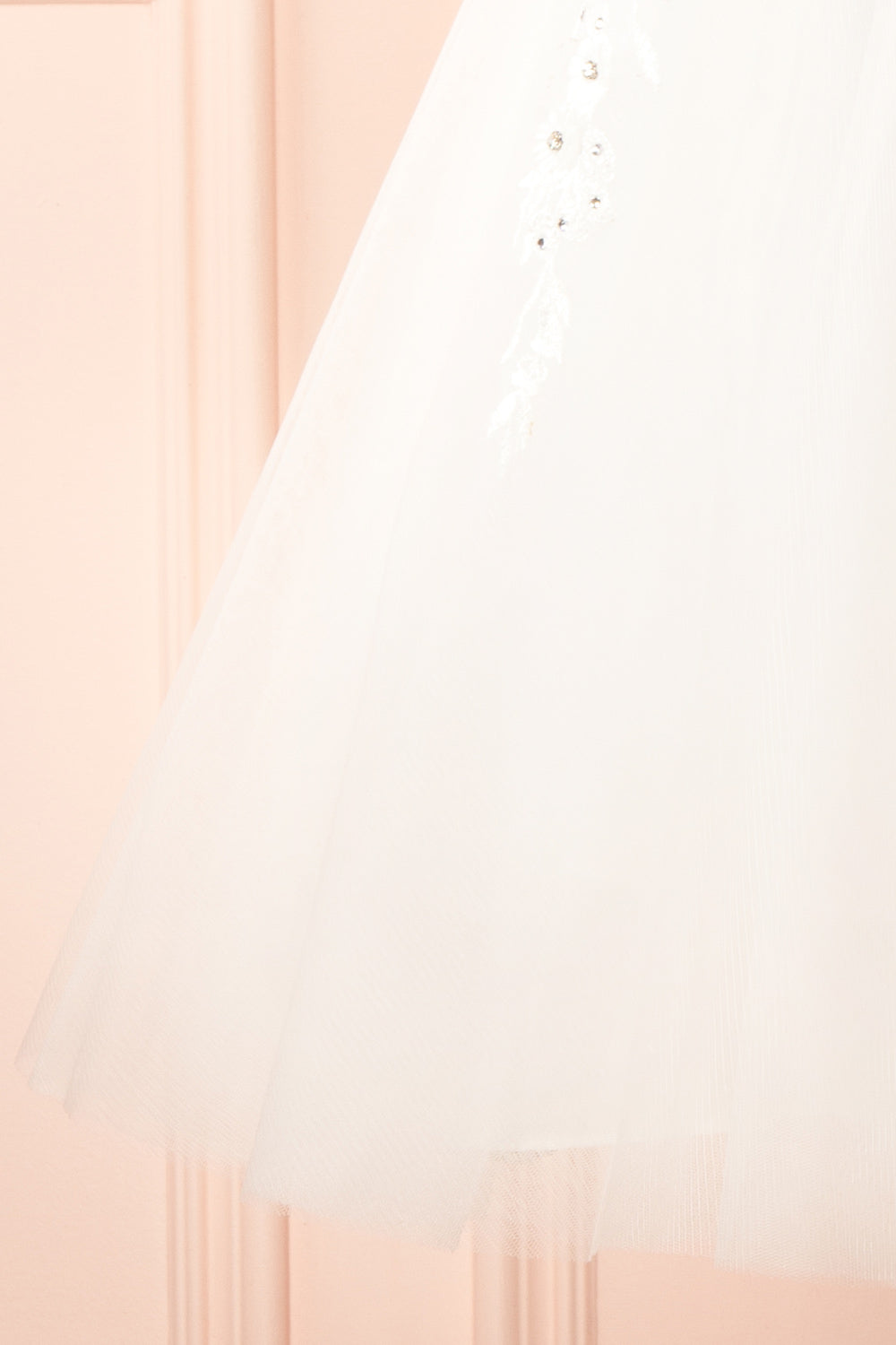 Danna | Short Sparkly White Dress with Embroidery