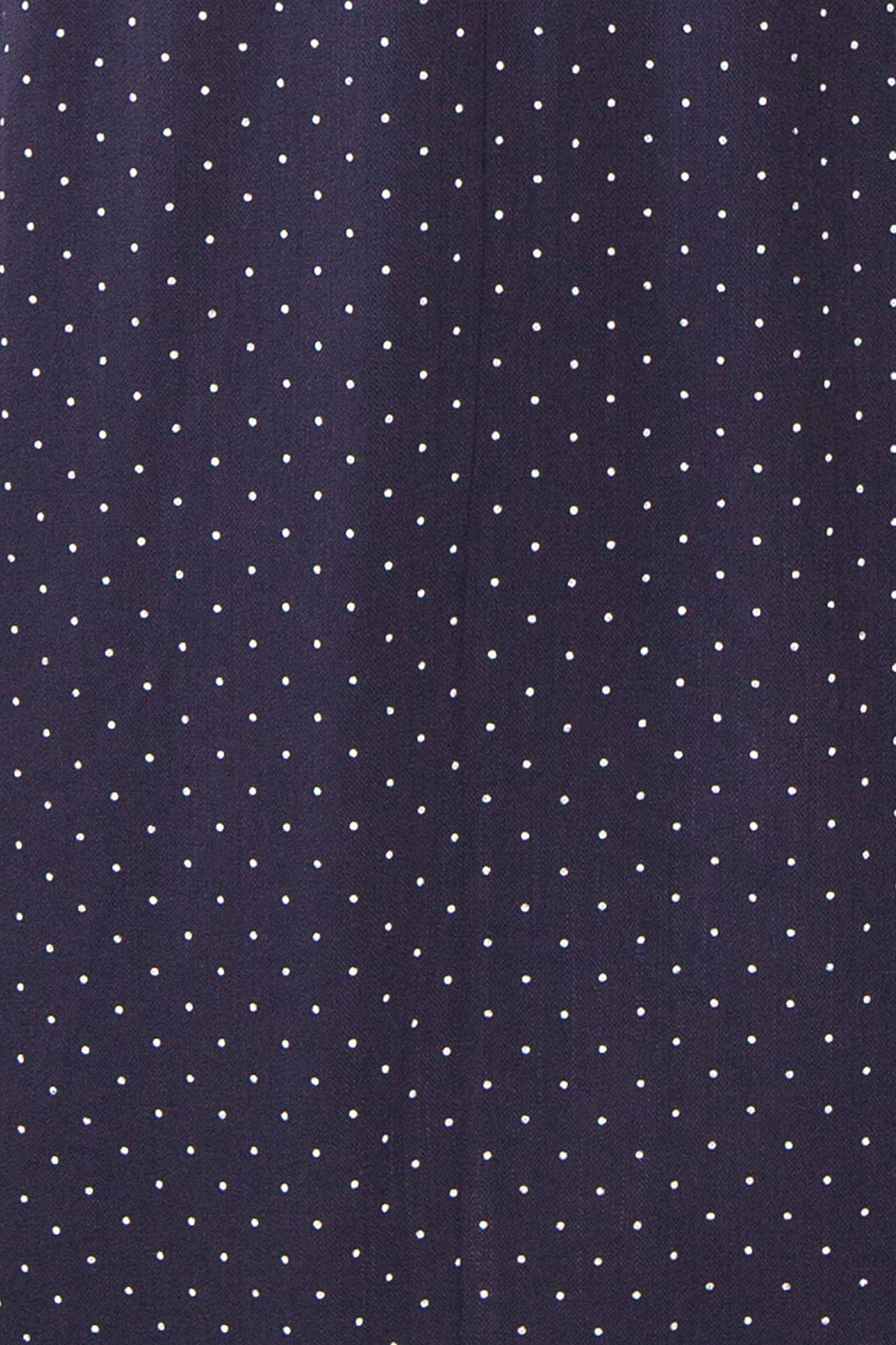 Daoren | Polka Dots Navy Midi Dress with Slit