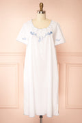 Deirdre | White Midi Nightgown with Pockets by April Cornell