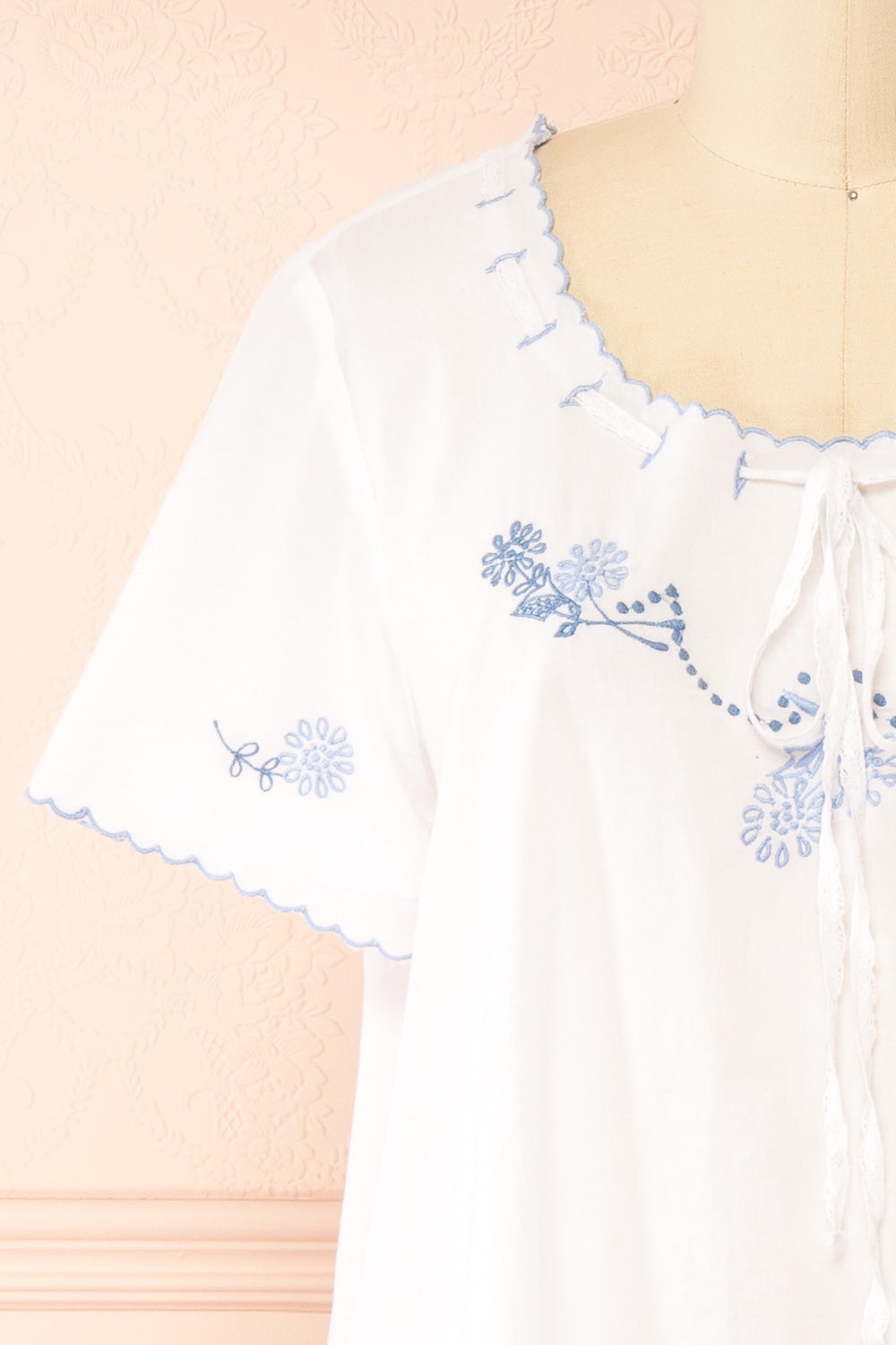 Deirdre | White Midi Nightgown with Pockets by April Cornell