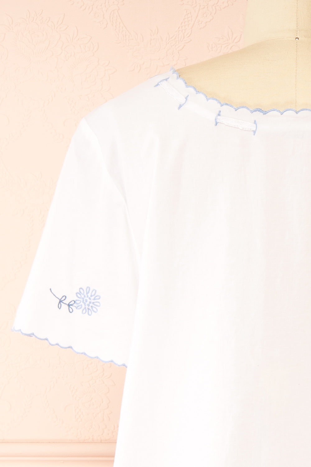 Deirdre | White Midi Nightgown with Pockets by April Cornell