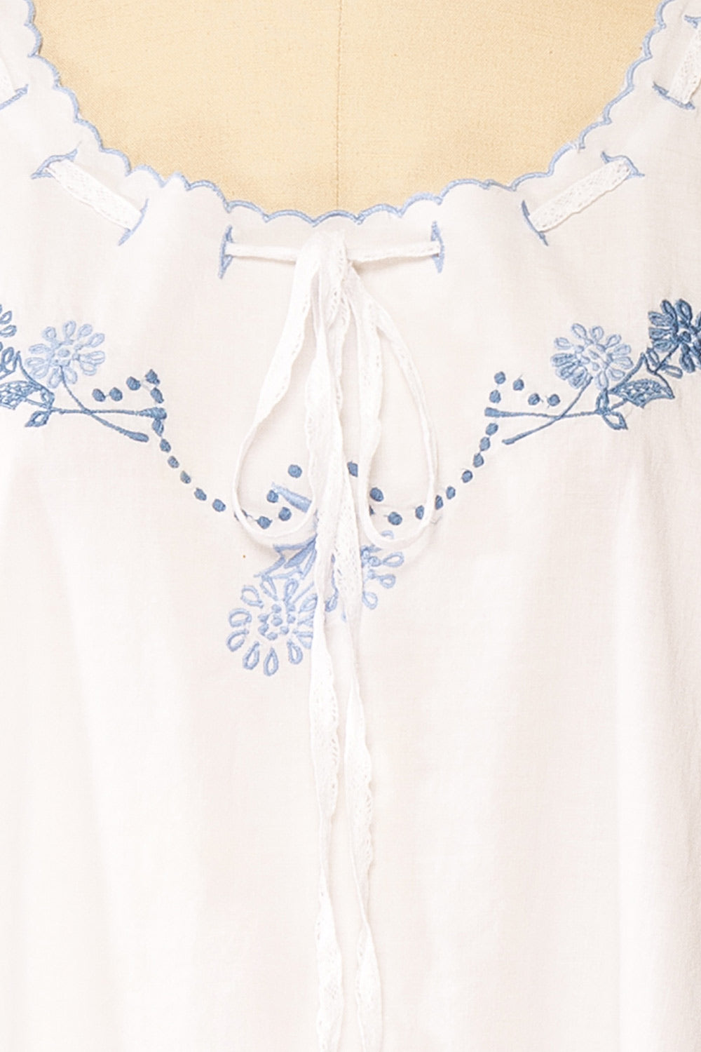 Deirdre | White Midi Nightgown with Pockets by April Cornell