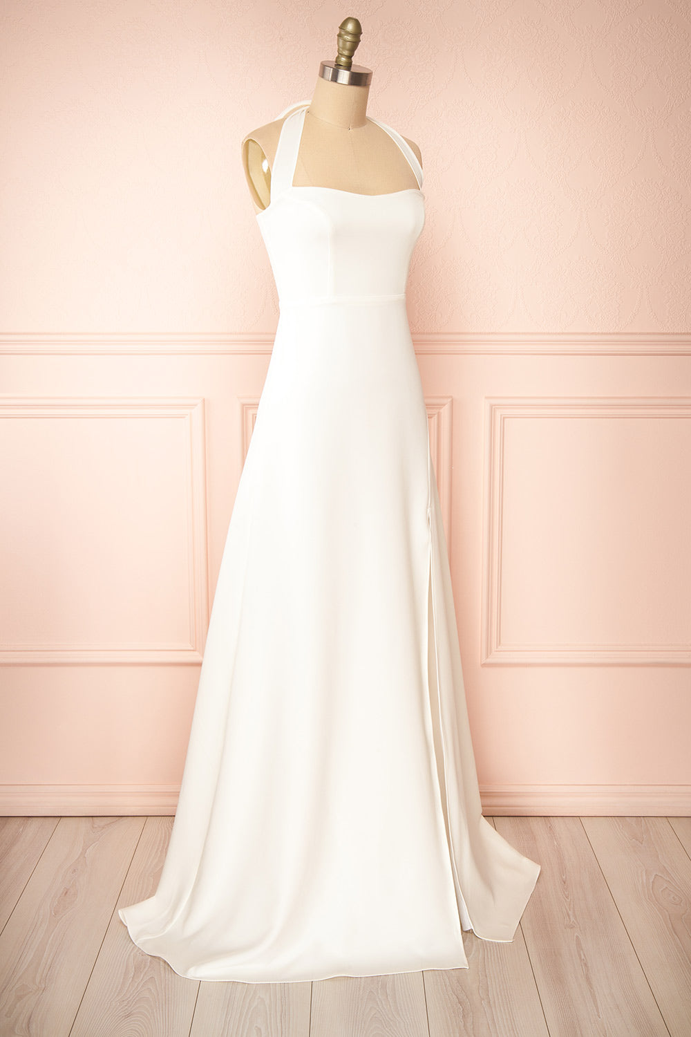 Denisia Ivory | Bridal Maxi Dress with Train and Slit by Arti Gogna