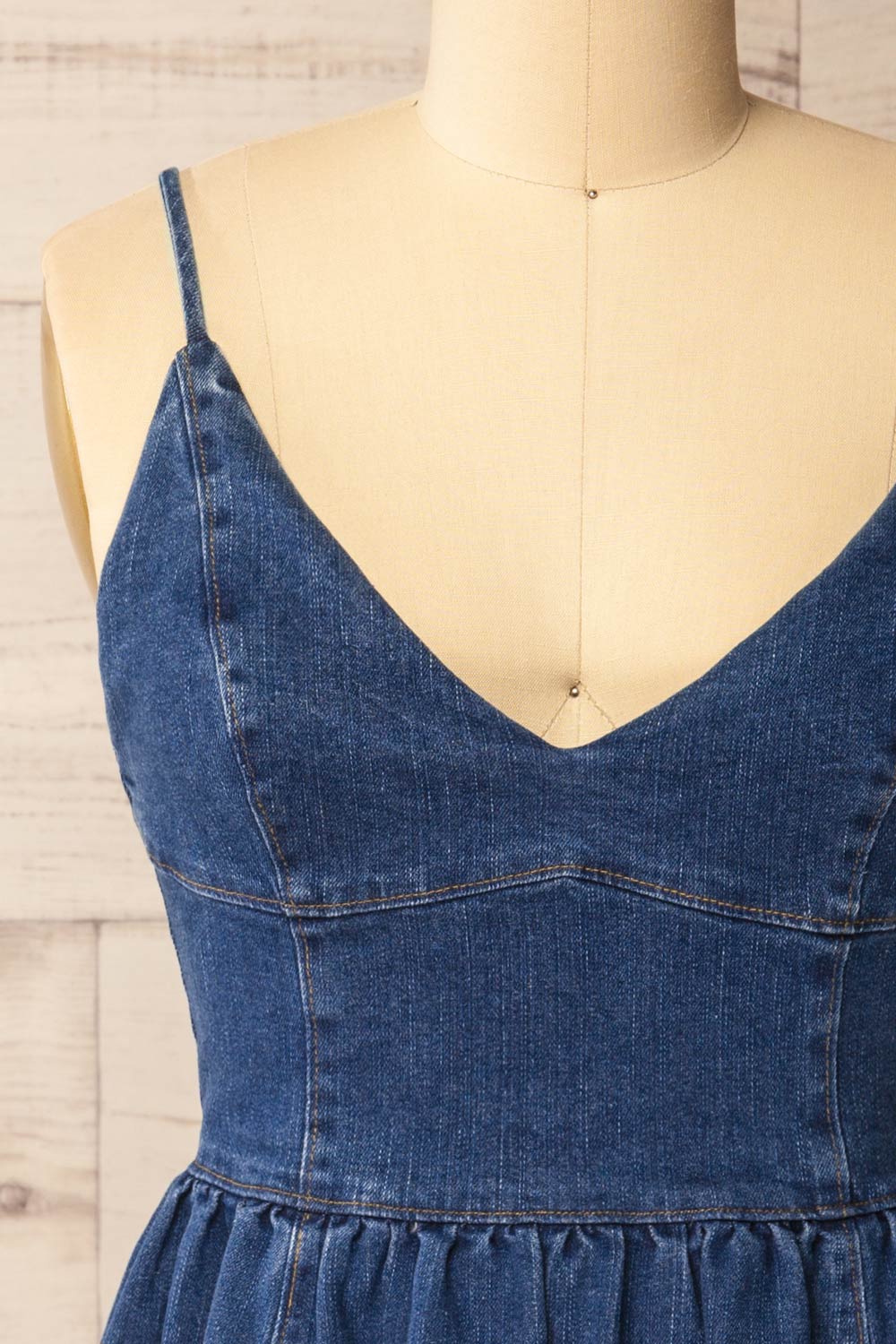 Deoria | Dark Blue Short Denim Dress