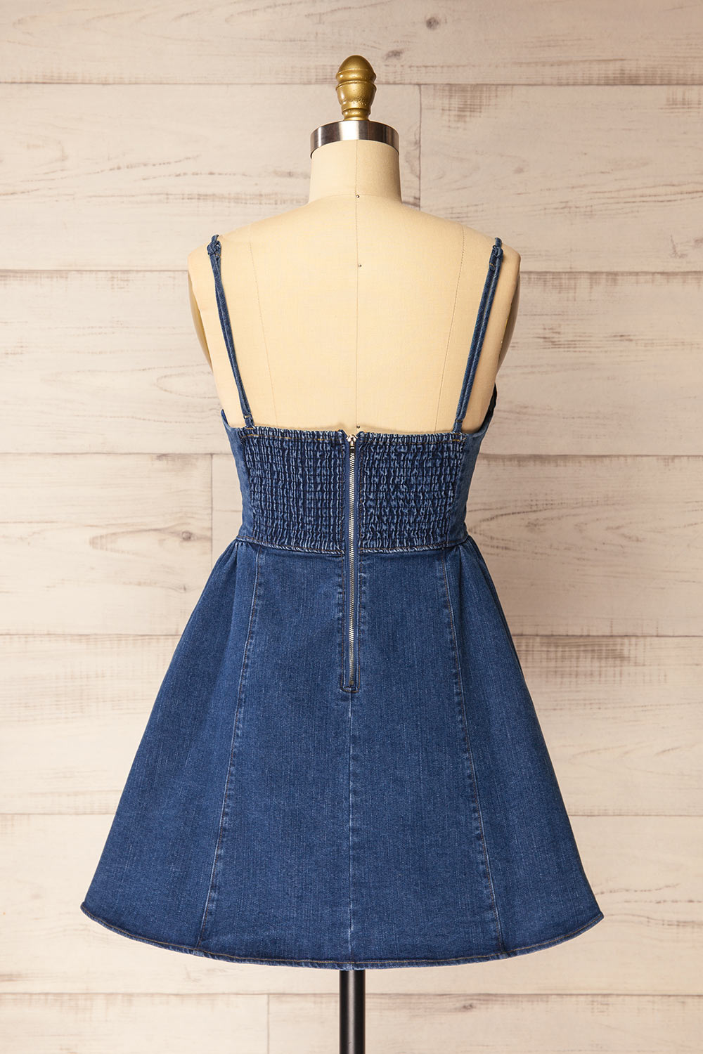 Deoria | Dark Blue Short Denim Dress