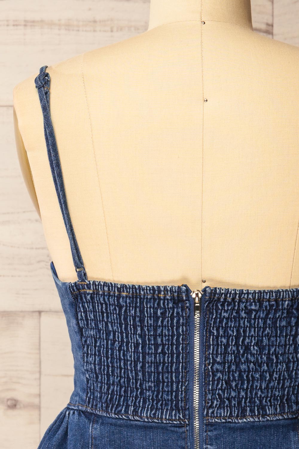 Deoria | Dark Blue Short Denim Dress