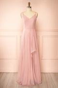 Diana Blush | Exclusive 1861 A-Line Chiffon Dress with Slit