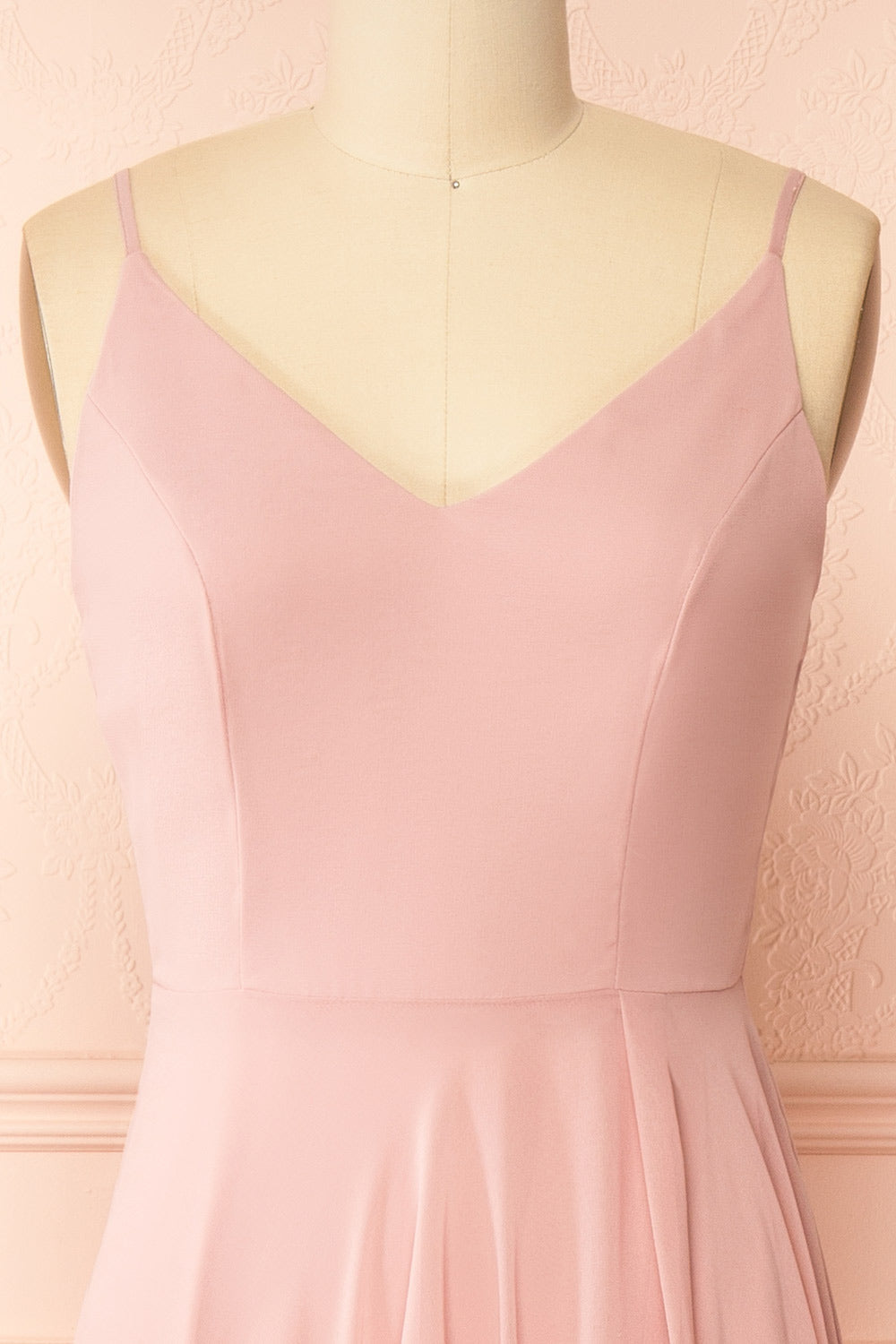 Diana Blush | Exclusive 1861 A-Line Chiffon Dress with Slit