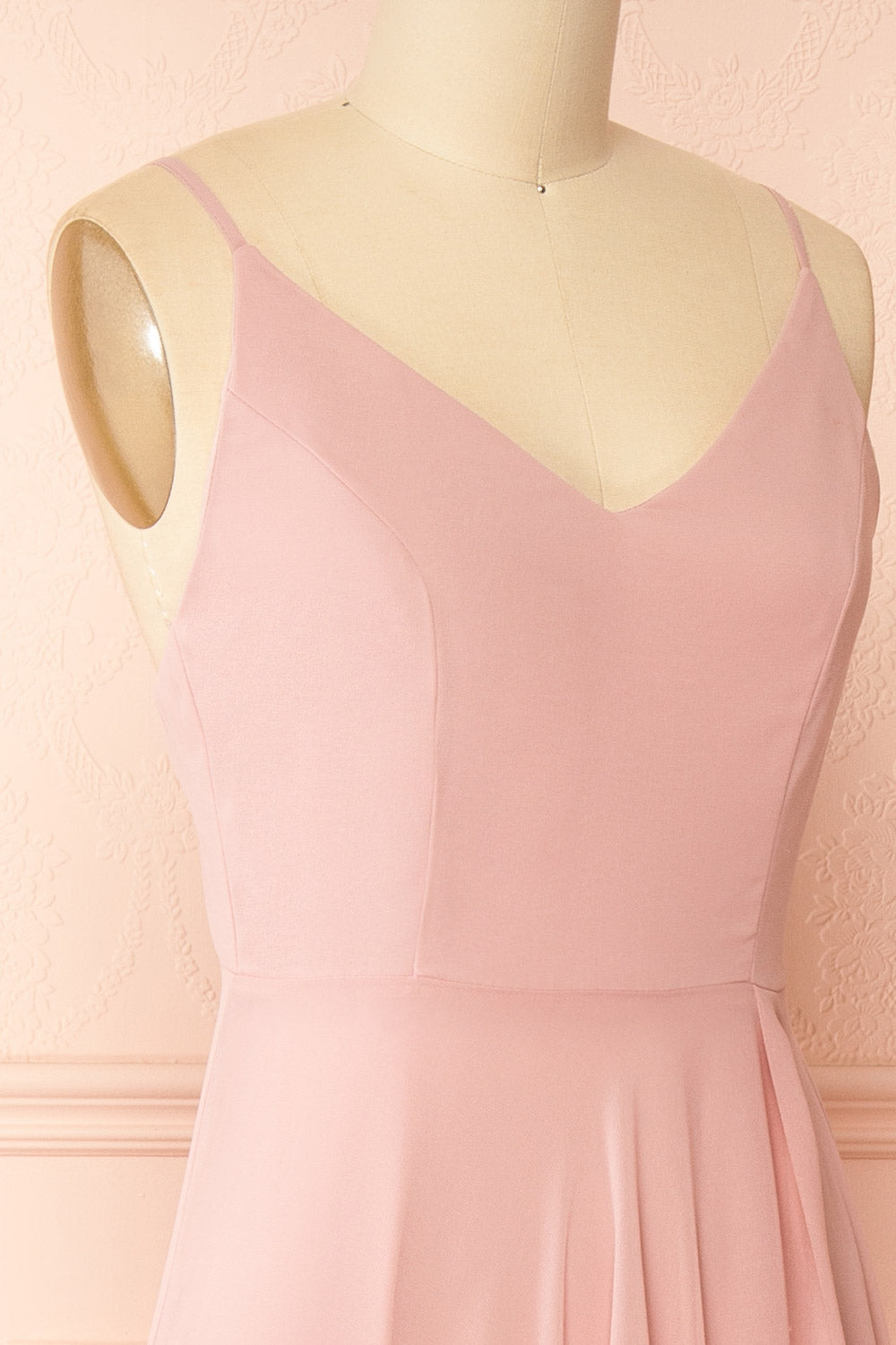 Diana Blush | Exclusive 1861 A-Line Chiffon Dress with Slit