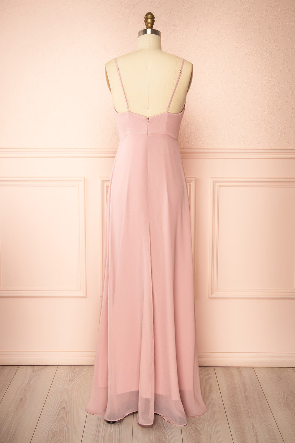 Diana Blush | Exclusive 1861 A-Line Chiffon Dress with Slit