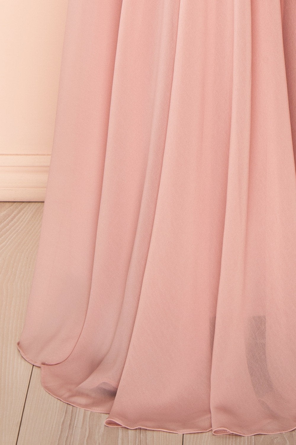 Diana Blush | Exclusive 1861 A-Line Chiffon Dress with Slit