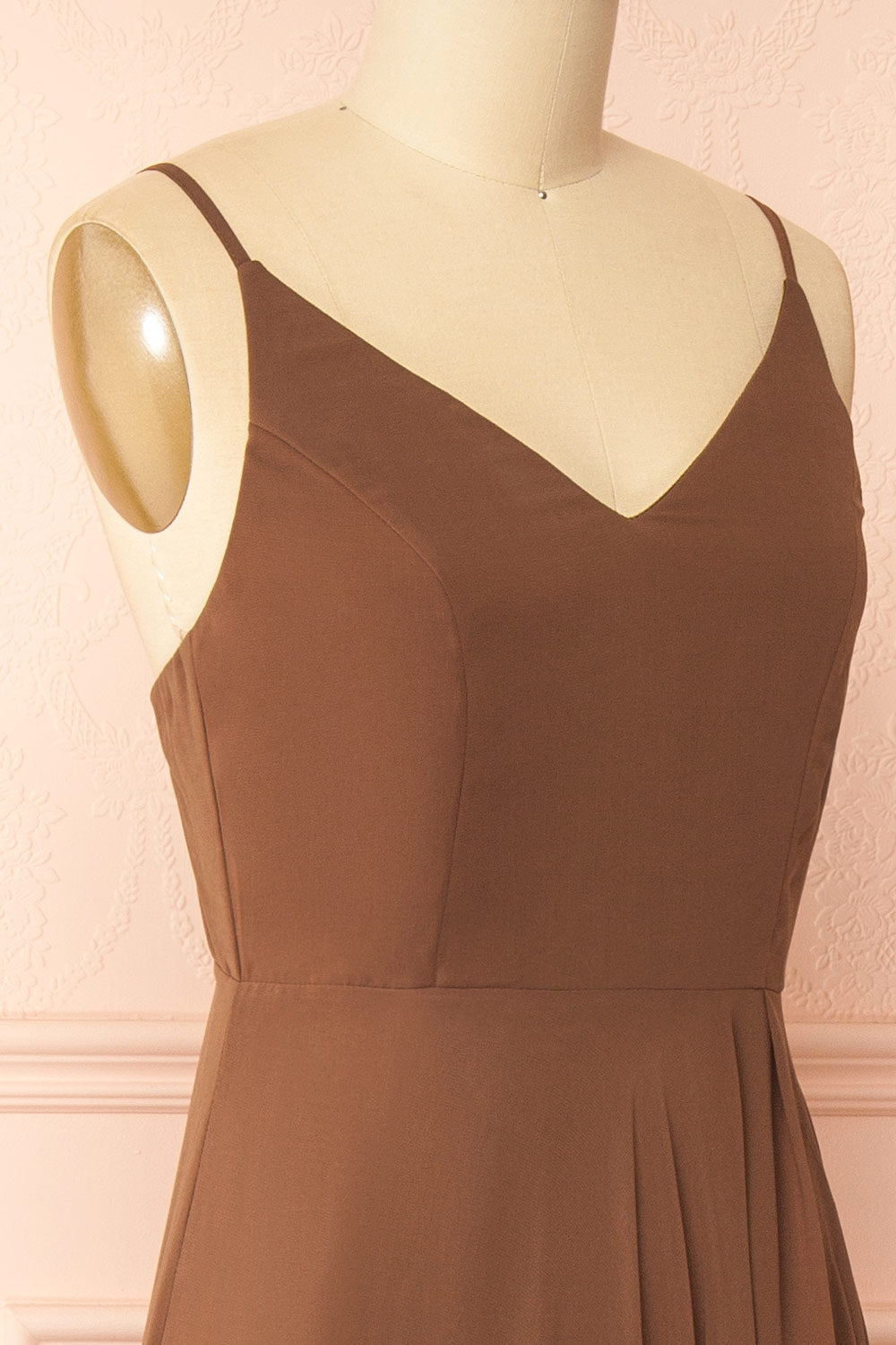 Diana Brown | Exclusive 1861 A-Line Chiffon Dress with Slit