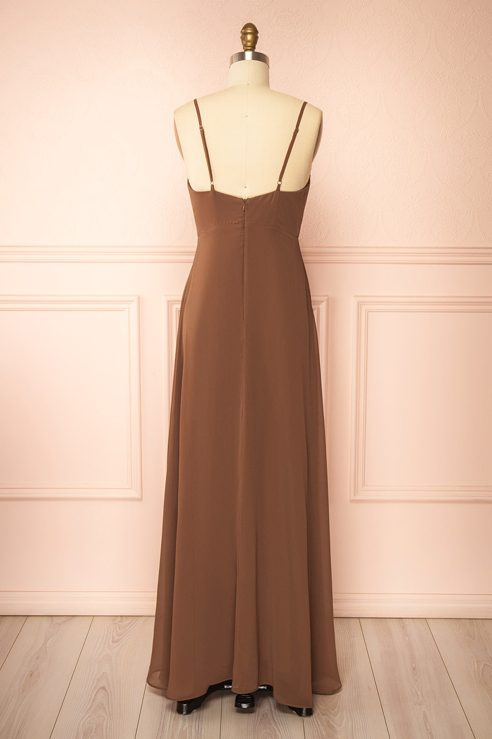 Diana Brown | Exclusive 1861 A-Line Chiffon Dress with Slit