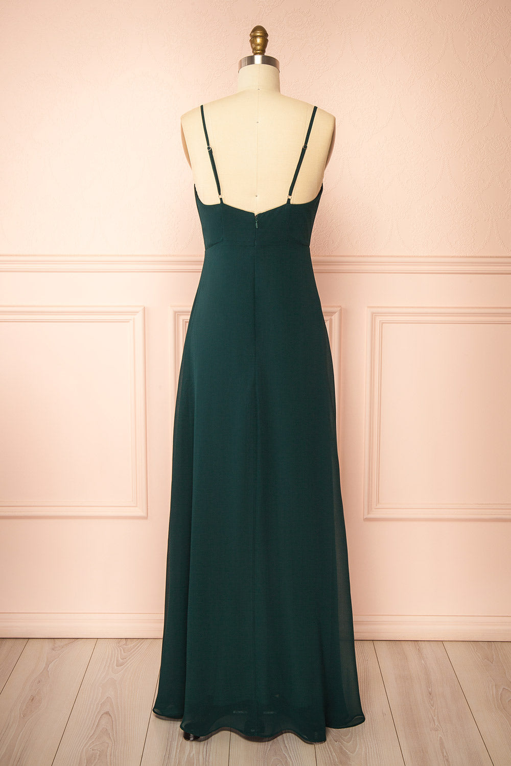 Diana Green | Exclusive 1861 A-Line Chiffon Dress with Slit