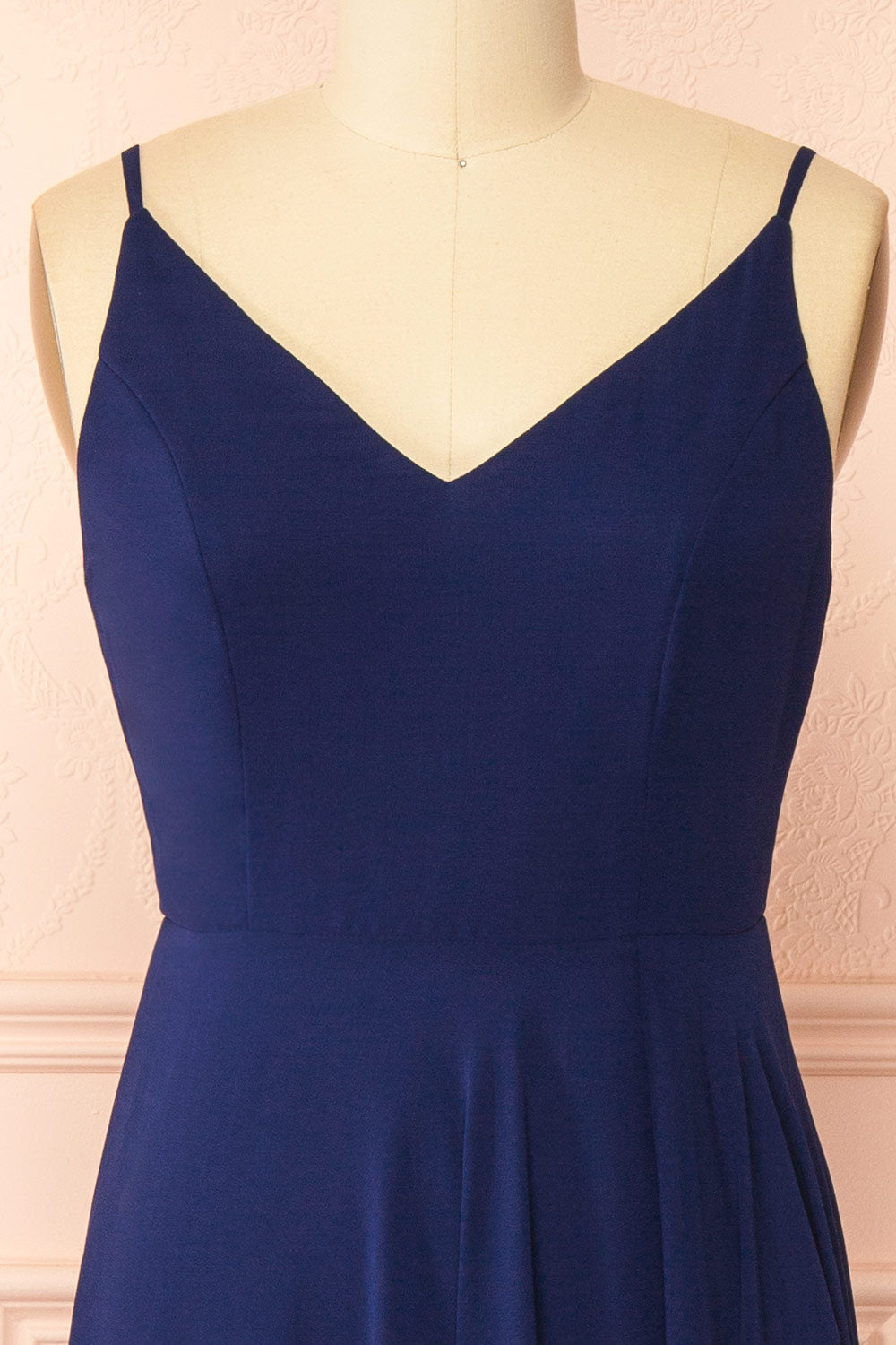 Diana Navy | Exclusive 1861 A-Line Chiffon Dress with Slit