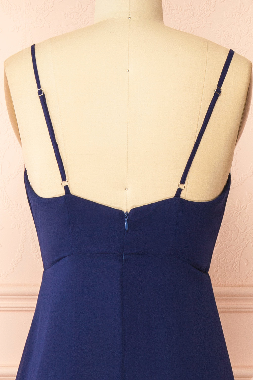 Diana Navy | Exclusive 1861 A-Line Chiffon Dress with Slit