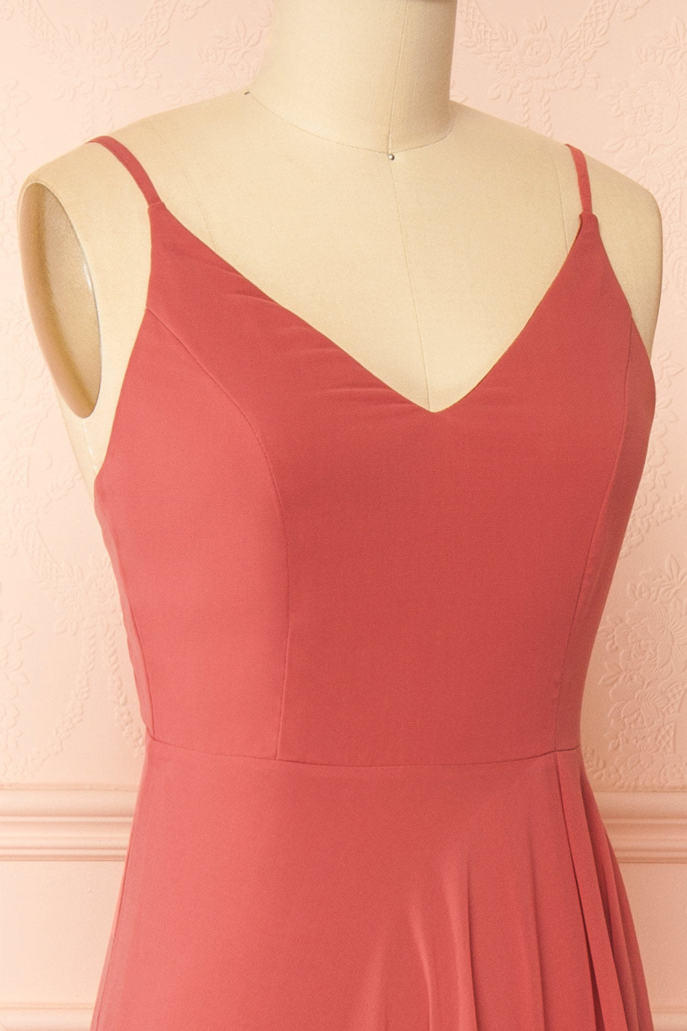 Diana Pink | Exclusive 1861 A-Line Chiffon Dress with Slit
