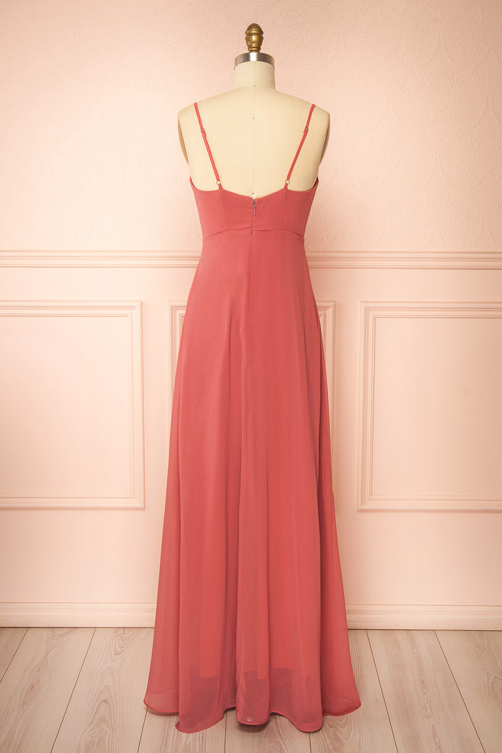 Diana Pink | Exclusive 1861 A-Line Chiffon Dress with Slit