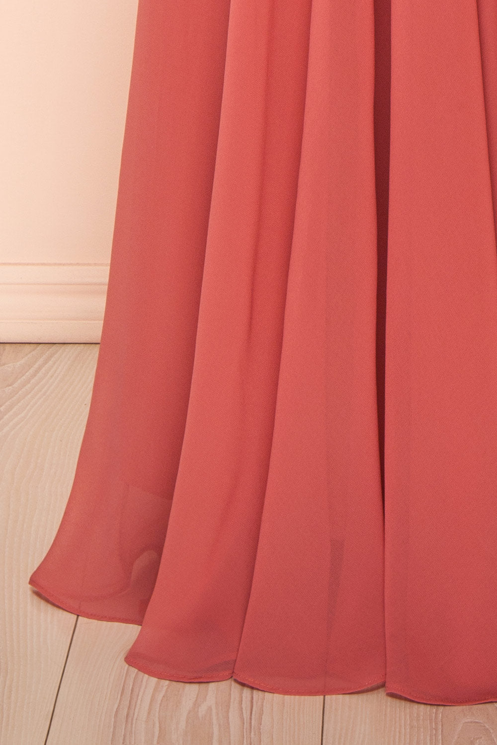 Diana Pink | Exclusive 1861 A-Line Chiffon Dress with Slit