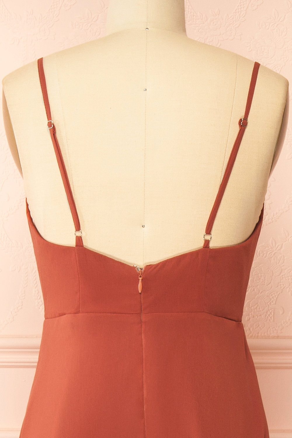 Diana Rust | Exclusive 1861 A-Line Chiffon Dress with Slit