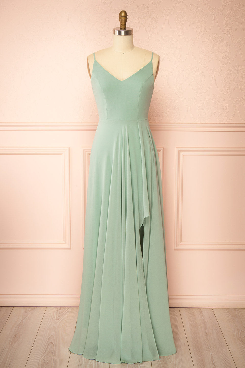 Diana Sage | Exclusive 1861 A-Line Chiffon Dress with Slit