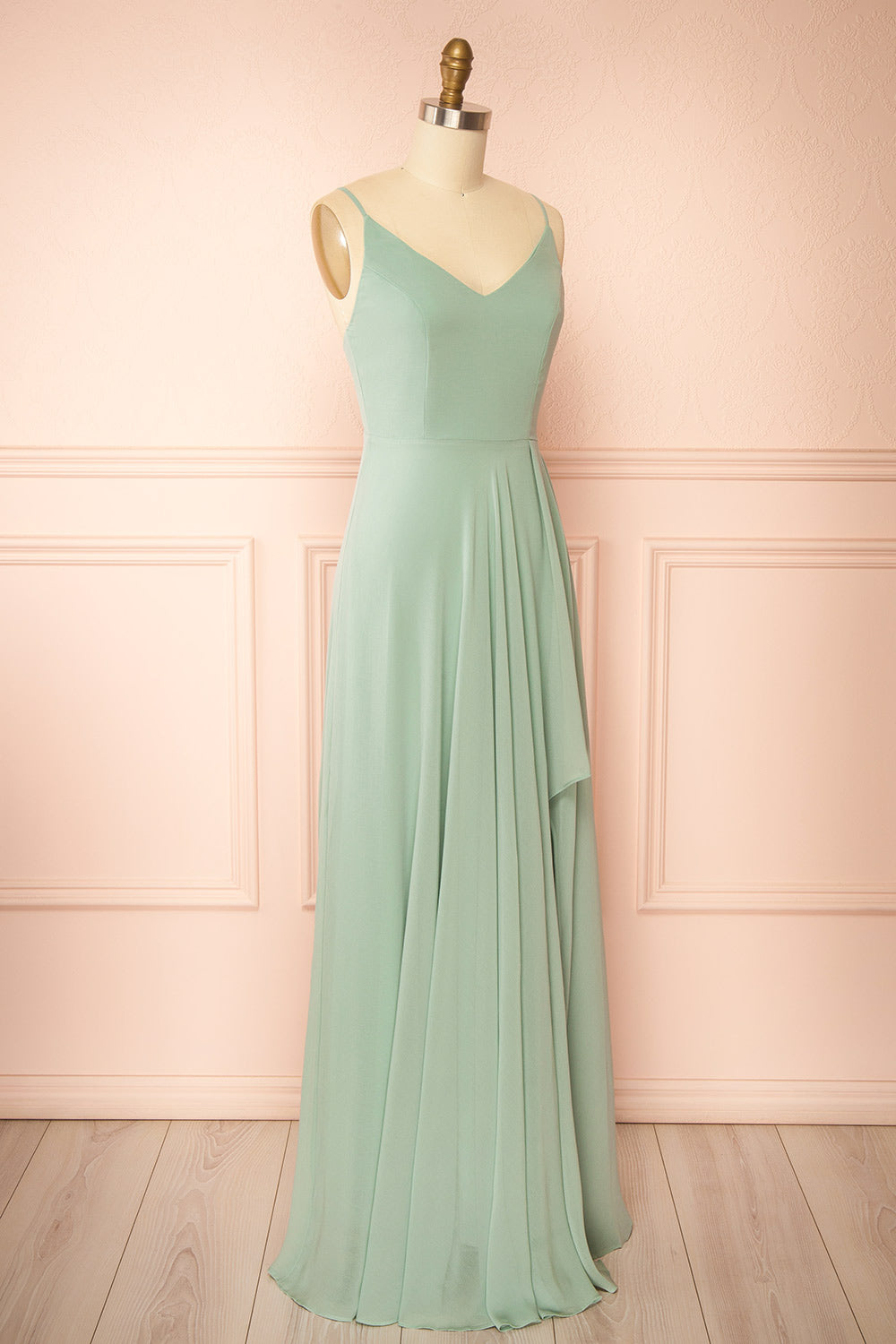 Diana Sage | Exclusive 1861 A-Line Chiffon Dress with Slit