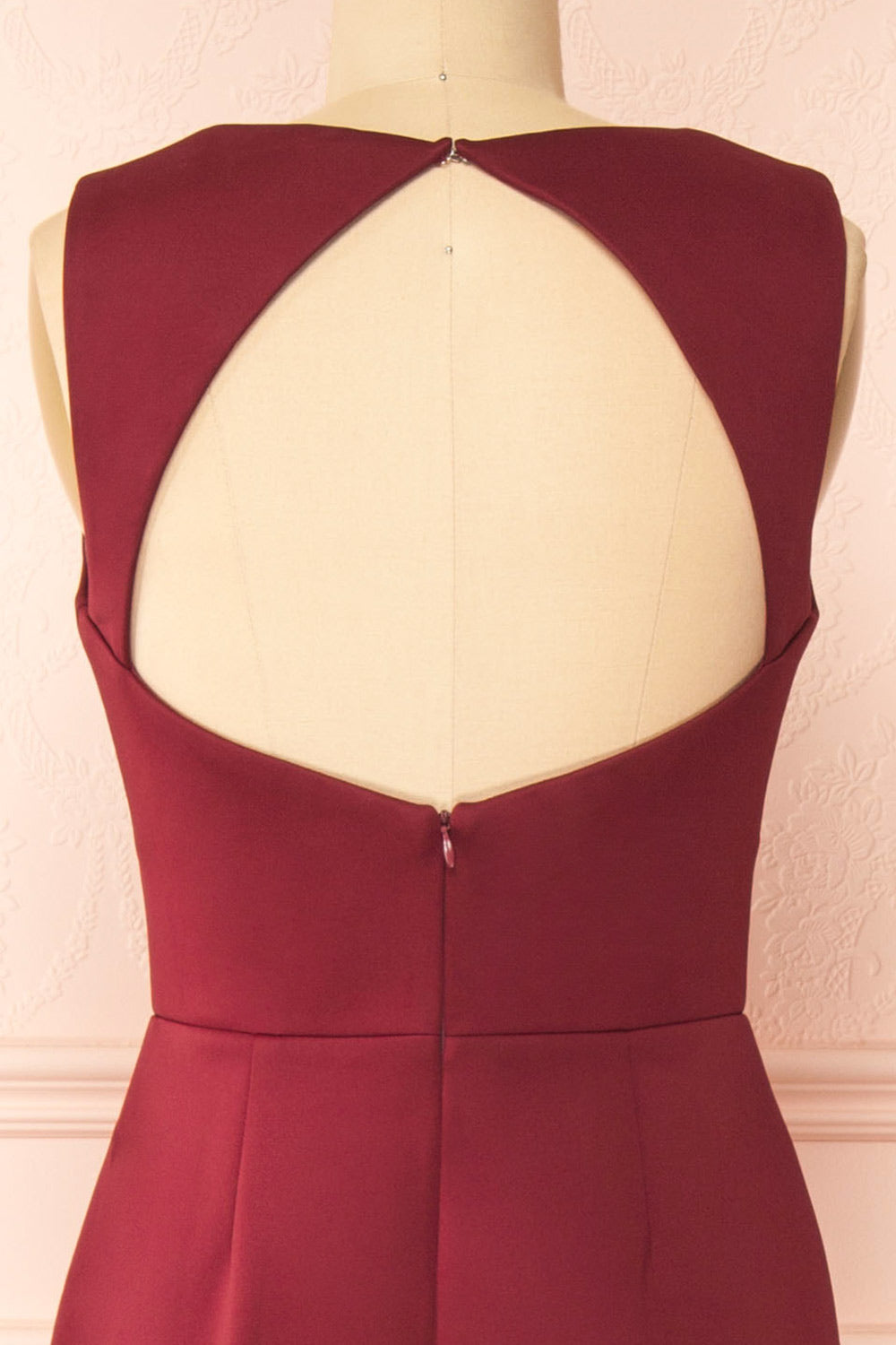 Diaz Burgundy | Maxi Dress with Train