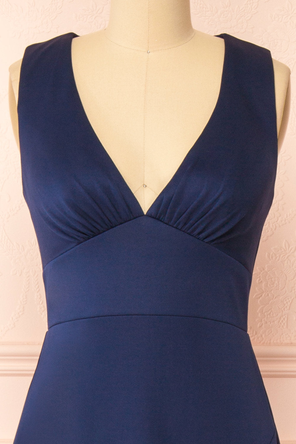 Diaz Navy | Maxi Dress with Train