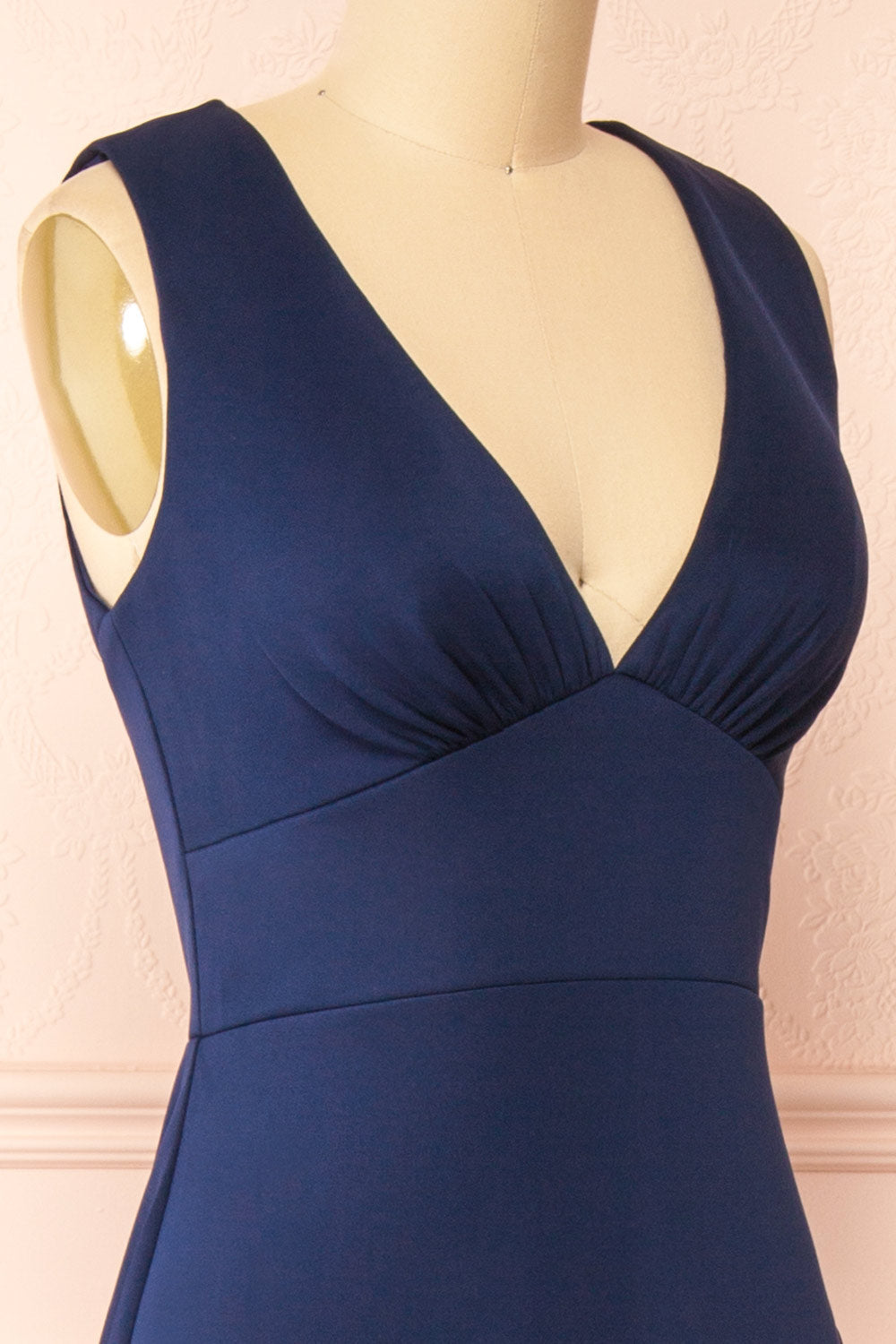 Diaz Navy | Maxi Dress with Train