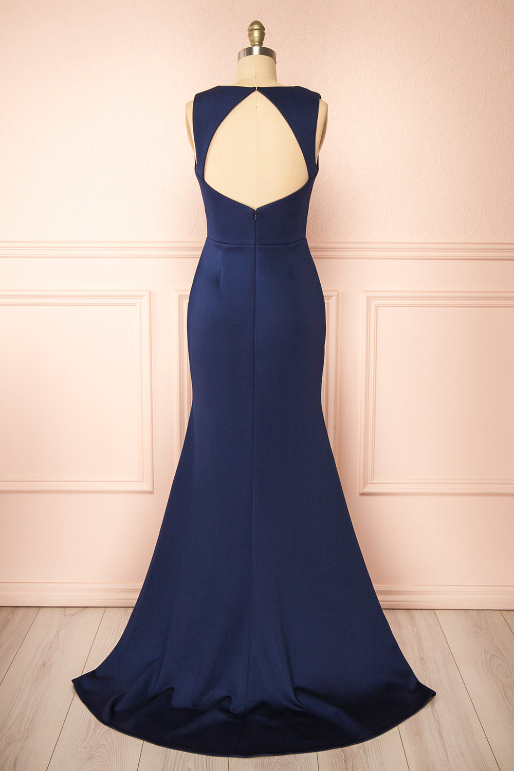 Diaz Navy | Maxi Dress with Train