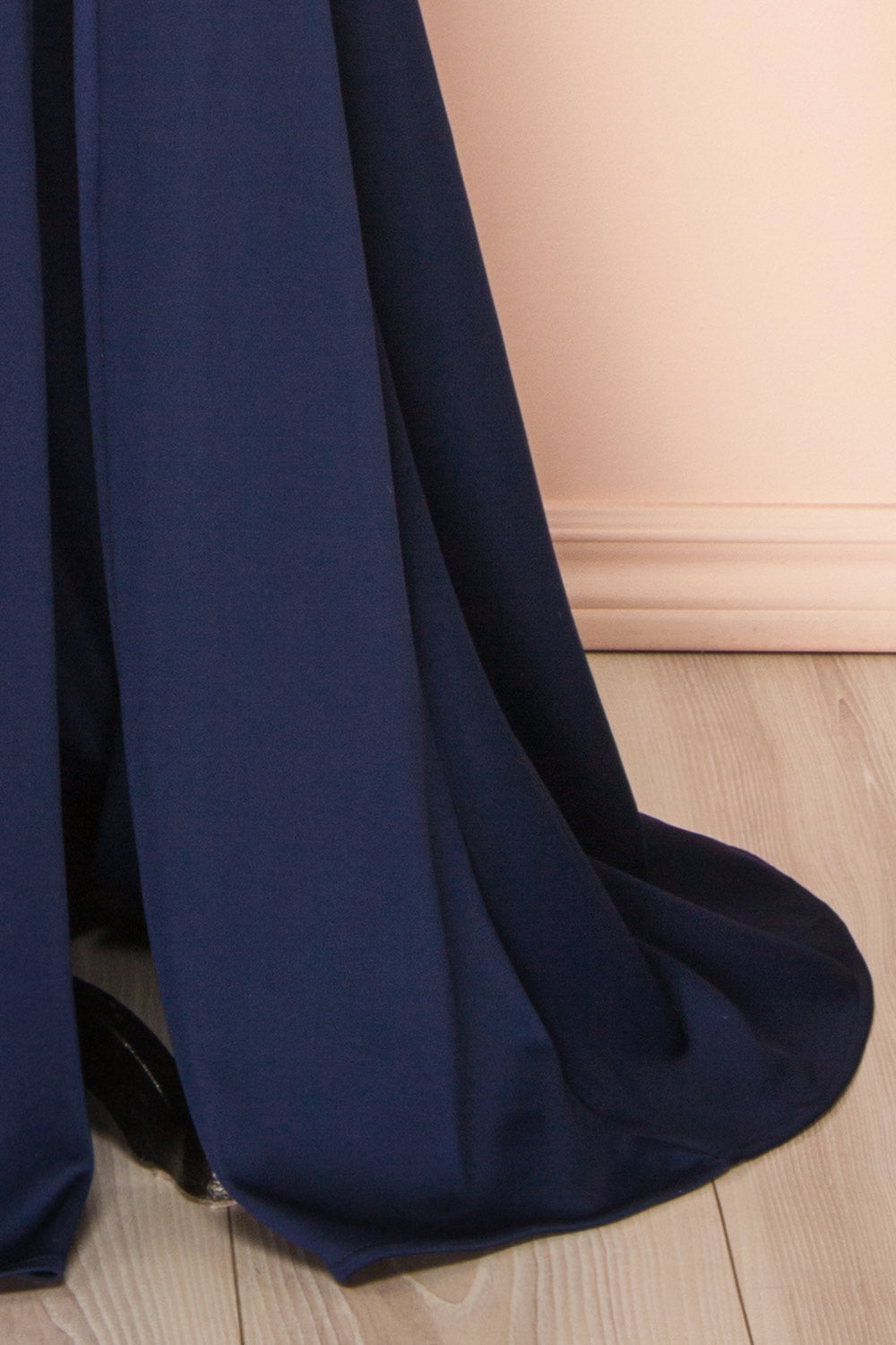 Diaz Navy | Maxi Dress with Train
