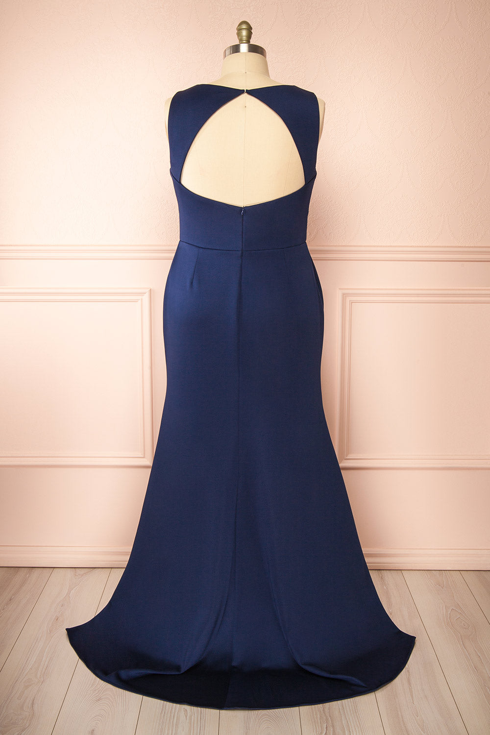 Diaz Navy | Maxi Dress with Train