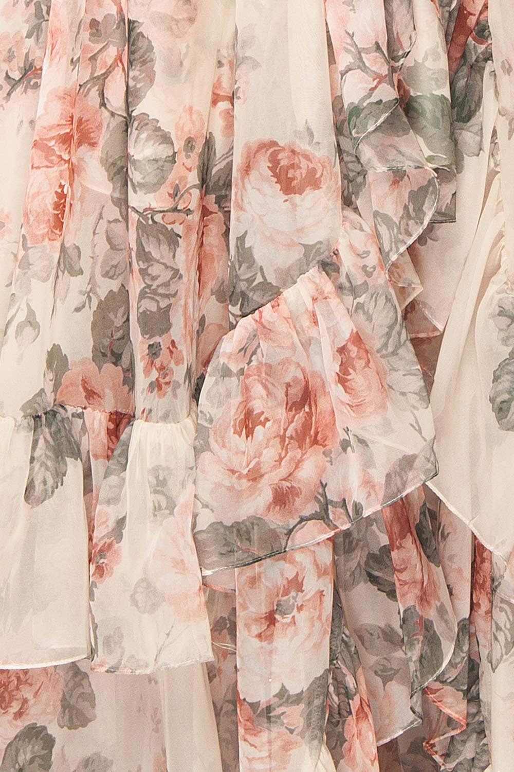 Duchesse | Floral Corset Maxi Dress with Ruffles