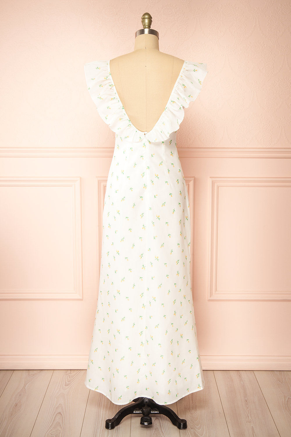 Eddie White | Long Dress w/ Floral Print