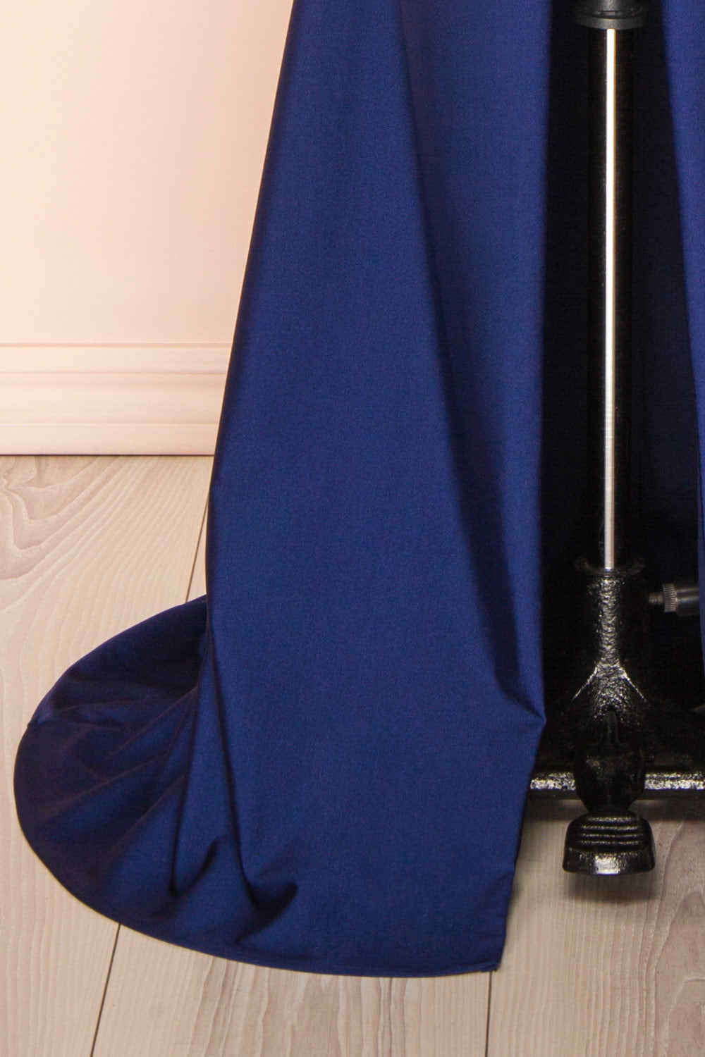 Elaria Navy | Embroidered Fitted Dress with Slit by Arti Gogna