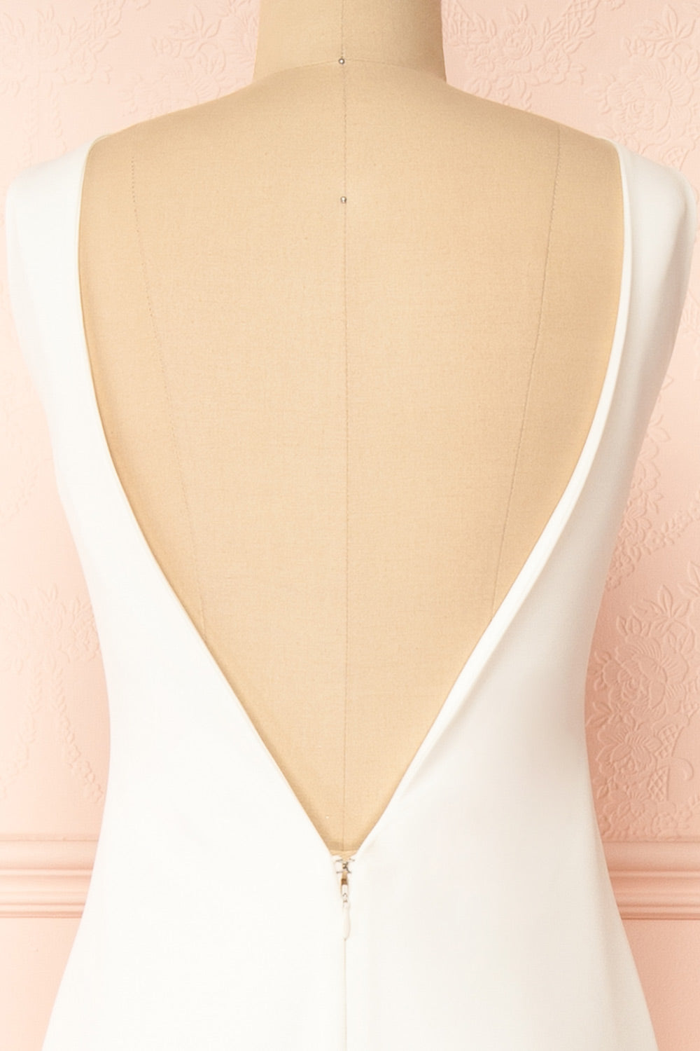 Elenova White | High Neck Wedding Gown with Train and Slit by Arti Gogna