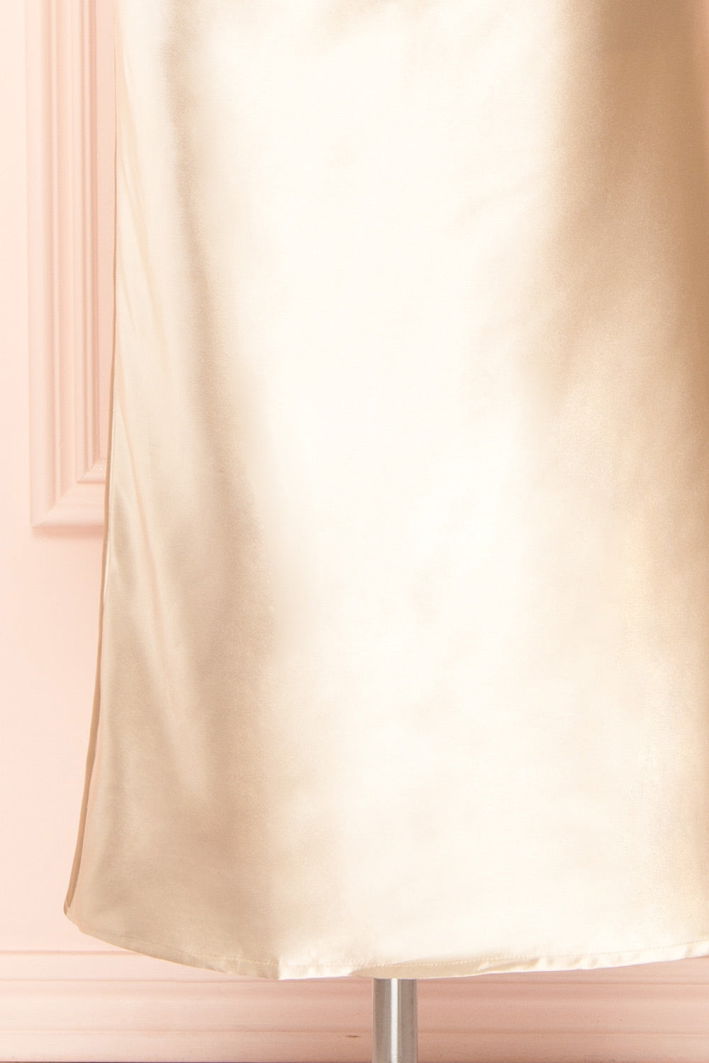 Elyse Beige | Cowl Neck Midi Dress
