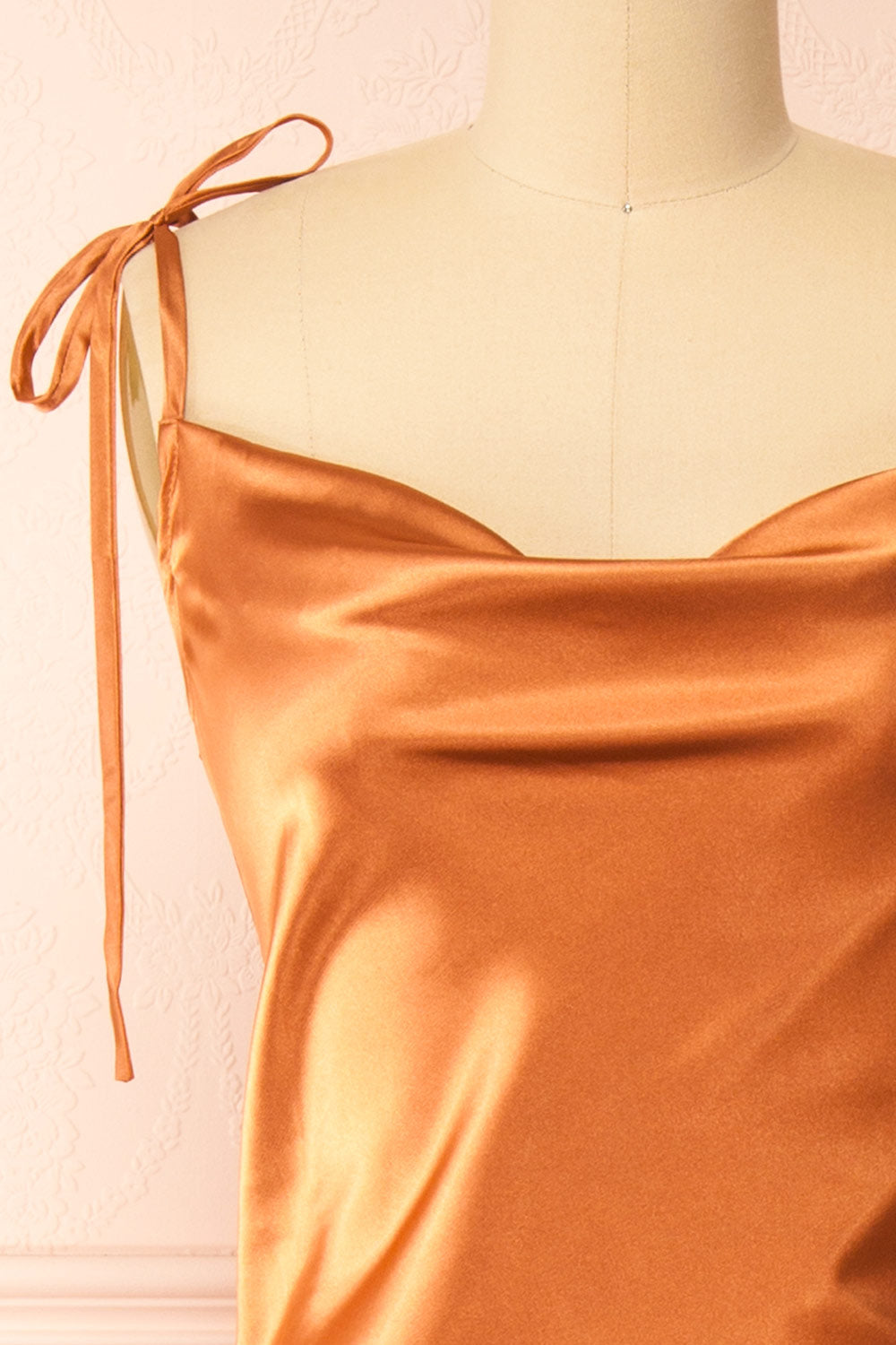Elyse Rust | Cowl Neck Midi Dress
