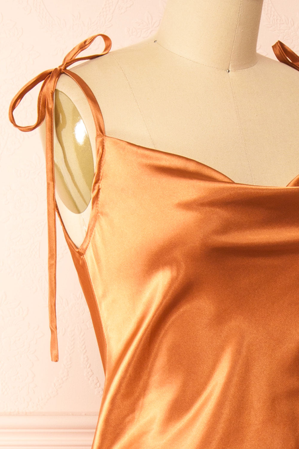 Elyse Rust | Cowl Neck Midi Dress