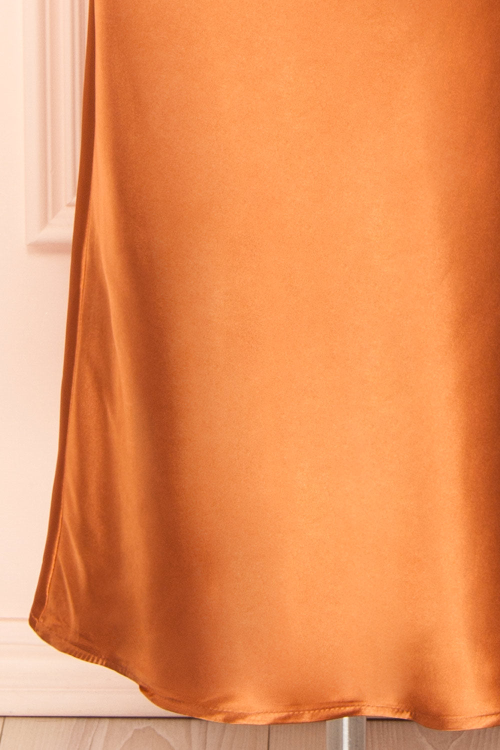 Elyse Rust | Cowl Neck Midi Dress