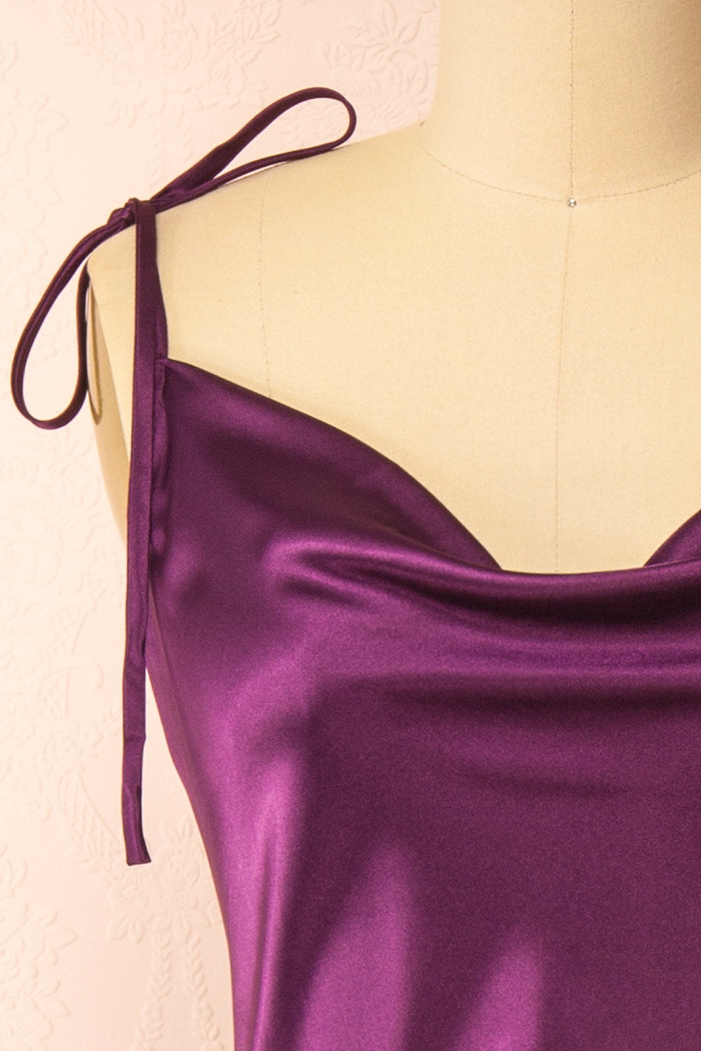 Elyse Purple | Cowl Neck Midi Dress